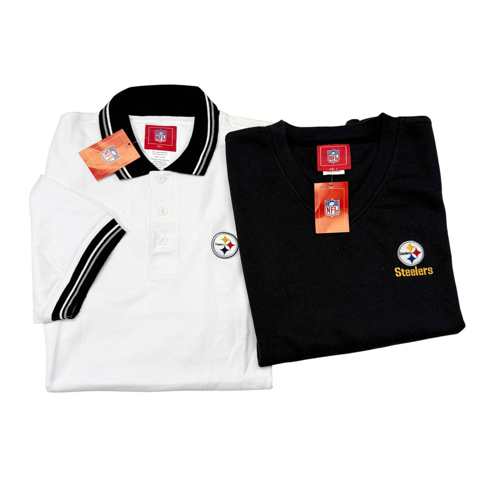 Pittsburgh‎ Steelers Shirt and Sweater Vest Mens Size Large NFL Football NEW